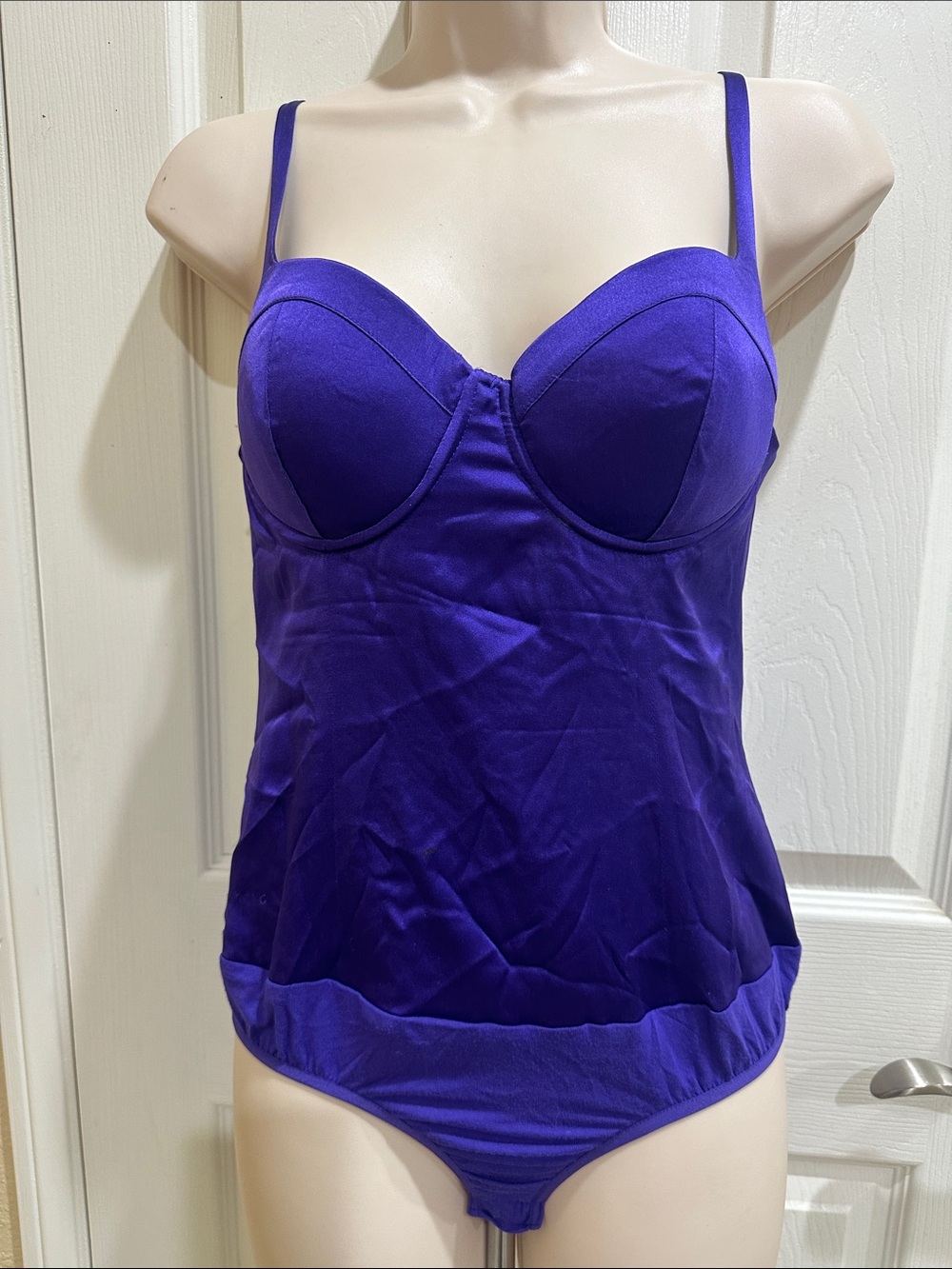 Guess Purple Bustier Tank Bodysuit